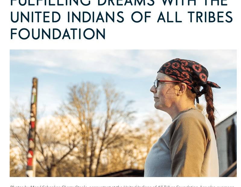 Sherry Steele, accountant at the United Indians of All Tribes Foundation, has also overseen projects that include landscaping two garden areas by the Daybreak Star center with culturally relevant plants.