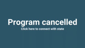 Program cancelled button