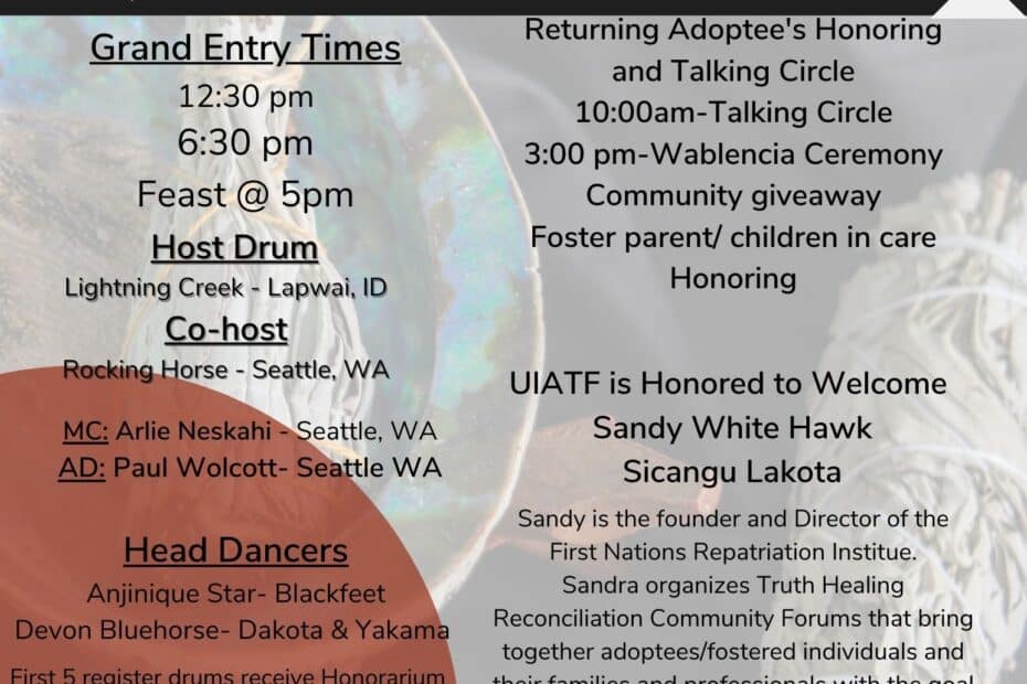 returning adoptees pow wow